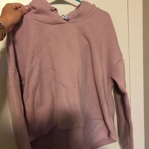 Cropped pink hoodie